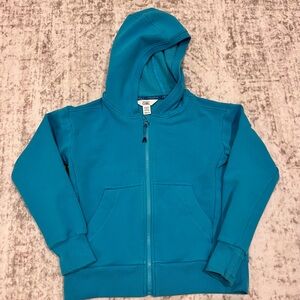 Athleta Girl All Day Full Zip Size Medium Turquoise Hoodie